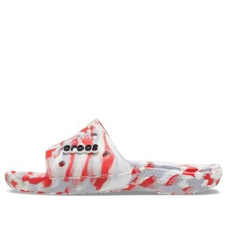 Klapki Crocs Classic Clog Marble Beach Unisex Red White „Red White” 206879-884