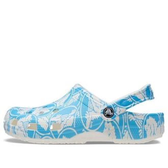 Klapki Crocs Classic Duke Print „Niebiesko-białe” 210003-4OX