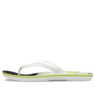 Klapki Crocs Crocband „Biało-zielono-czarne” 206592-94S