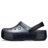 Klapki Crocs Crocband Platform Metallic Clogs „Black” 205912-002