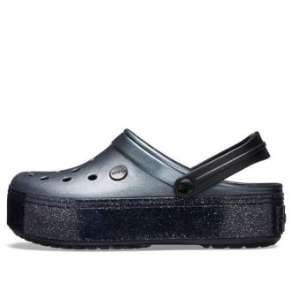 Klapki Crocs Crocband Platform Metallic Clogs „Black” 205912-002