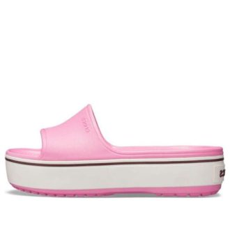 Klapki Crocs Crocband Platform Slide z grubą podeszwą w kolorze różowym 205631-6QF