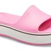 Klapki Crocs Crocband Platform Slide z grubą podeszwą w kolorze różowym 205631-6QF