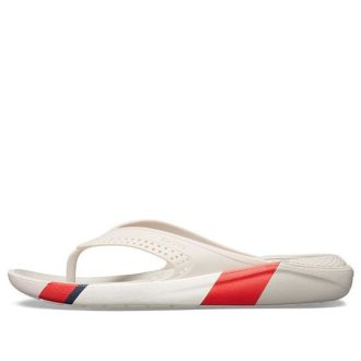 Klapki Crocs LiteRide Colorblock „Biało-czerwone” 205625-6PL