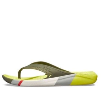 Klapki Crocs LiteRide Colorblock Flip Yellow 205625-37P