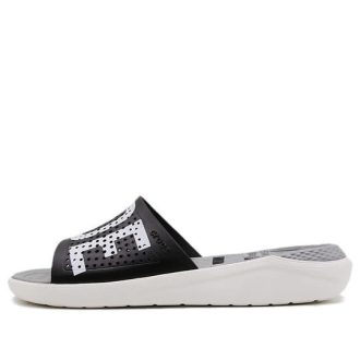 Klapki Crocs LiteRide LOGO Unisex Black „Black White” 205562-066