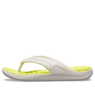 Klapki Crocs Reviva Stylish Upper Round Toe w kolorze biało-żółtym 205545-1CC