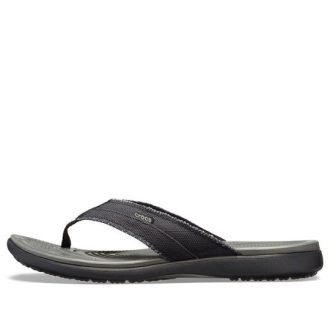 Klapki Crocs Santa Cruz Canvas Flip Flops „Black Slate Gray” 205612-0DD
