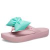 Klapki Crocs (WMNS) Classic Platform Bow Flip Flops „Pink Teal” 210182-606