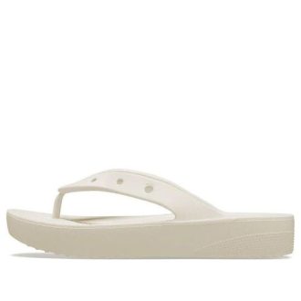 Klapki Crocs (WMNS) Classic Platform Flip (Beżowe) 207714-2Y2