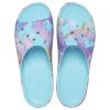 Klapki Crocs (WMNS) Classic Platform Palm Print „Blue Multi-Color” 208607-4NQ