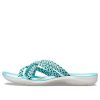 Klapki Crocs (WMNS) dzianinowe, niebiesko-białe, 205728-4DY