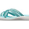 Klapki Crocs (WMNS) dzianinowe, niebiesko-białe, 205728-4DY