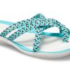 Klapki Crocs (WMNS) dzianinowe, niebiesko-białe, 205728-4DY