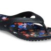 Klapki Crocs (WMNS) Kadee 2 Printed Flip Minimalistic Casual, czarne, 206866-001