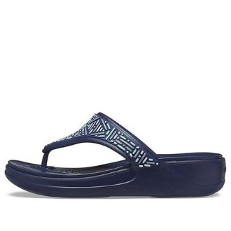 Klapki Crocs (WMNS) Monterey z koralikami, ciemnoniebieskie 206851-410