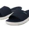 Klapki Crocs (WMNS) Reviva, lekkie, wygodne, płaskie, casualowe, w kolorze głębokiego błękitu, 205474-462