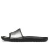 Klapki Crocs (WMNS) Sloane Shine Low Slide Flat Casual Black Silver „Black Silver” 206921-001