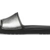 Klapki Crocs (WMNS) Sloane Shine Low Slide Flat Casual Black Silver „Black Silver” 206921-001