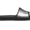 Klapki Crocs (WMNS) Sloane Shine Low Slide Flat Casual Black Silver „Black Silver” 206921-001