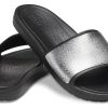 Klapki Crocs (WMNS) Sloane Shine Low Slide Flat Casual Black Silver „Black Silver” 206921-001