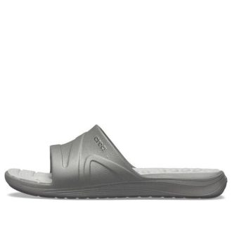 Klapki sportowe Crocs Reviva Cozy antypoślizgowe, płaskie, unisex, szare, 205546-0DV
