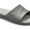 Klapki sportowe Crocs Reviva Cozy antypoślizgowe, płaskie, unisex, szare, 205546-0DV