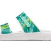 Klapki sportowe Crocs (WMNS) Classic Tropical Outdoor Flat Heel w kolorze biało-zielonym 207183-94S