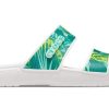 Klapki sportowe Crocs (WMNS) Classic Tropical Outdoor Flat Heel w kolorze biało-zielonym 207183-94S