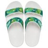 Klapki sportowe Crocs (WMNS) Classic Tropical Outdoor Flat Heel w kolorze biało-zielonym 207183-94S