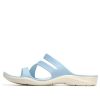 Klapki sportowe Crocs (WMNS) na płaskim obcasie, niebieskie, 203998-4JQ
