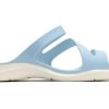 Klapki sportowe Crocs (WMNS) na płaskim obcasie, niebieskie, 203998-4JQ