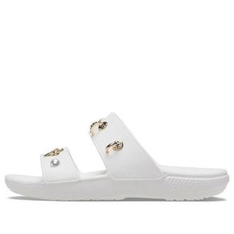 Klapki sportowe Crocs (WMNS) Soft Sole Cozy Outdoor na płaskim obcasie, białe, 207387-103