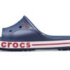 Klapki unisex Crocs Bayaband Clog w kolorze niebiesko-biało-czerwonym 205392-4CC