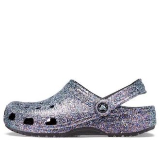 Klasyczne brokatowe chodaki Crocs „Silver Multi” 205942-0C4 Klasyczne brokatowe chodaki Crocs „Silver Multi” 205942-0C4