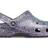 Klasyczne brokatowe chodaki Crocs „Silver Multi” 205942-0C4