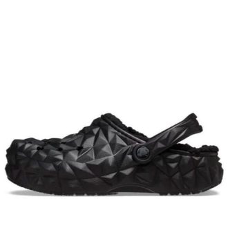 Klasyczne buty Crocs (WMNS) z geometrycznym wzorem i podszewką z chodaków w kolorze czarnym 210069-001