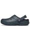 Klasyczne, błyszczące, czarne chodaki Crocs (WMNS) z podszewką „Starry Skies” 205842-9BD