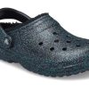 Klasyczne, błyszczące, czarne chodaki Crocs (WMNS) z podszewką „Starry Skies” 205842-9BD