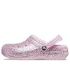 Klasyczne chodaki Crocs (GS) z brokatem i podszewką w kolorze różowym 207463-6S0