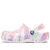 Klasyczne chodaki Crocs (GS) z nadrukiem Tie-Dye w kolorze białym, wielokolorowe, 205451-6SN