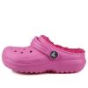 Klasyczne chodaki Crocs (GS) z okrągłym noskiem i podszewką w kolorze różowym 203506-6LA