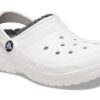Klasyczne chodaki Crocs (GS) z podszewką „Biało-szare” 207009-10M