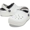 Klasyczne chodaki Crocs (GS) z podszewką „Biało-szare” 207009-10M