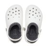 Klasyczne chodaki Crocs (GS) z podszewką „Biało-szare” 207009-10M