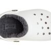 Klasyczne chodaki Crocs (GS) z podszewką „Biało-szare” 207009-10M
