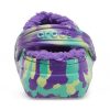 Klasyczne chodaki Crocs (GS) z podszewką i marmurkiem „Neon Purple Multi” 207238-573