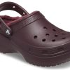 Klasyczne chodaki Crocs (WMNS) z podszewką na platformie „Dark Cherry” 207938-6WD