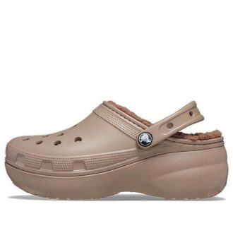 Klasyczne chodaki Crocs (WMNS) z podszewką na platformie „Mushroom” 207938-195