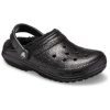Klasyczne chodaki Crocs z brokatową podszewką w kolorze czarnym 205842001